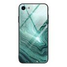 For iPhone SE 2022 / SE 2020 / 8 / 7 Marble Pattern Glass Protective Case(DL02) - 1