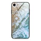For iPhone SE 2022 / SE 2020 / 8 / 7 Marble Pattern Glass Protective Case(DL06) - 1