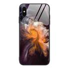 For iPhone X Marble Pattern Glass Protective Case(DL01) - 1