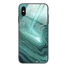 For iPhone X Marble Pattern Glass Protective Case(DL02) - 1