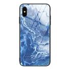 For iPhone X Marble Pattern Glass Protective Case(DL03) - 1