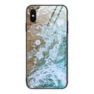 For iPhone X Marble Pattern Glass Protective Case(DL06) - 1