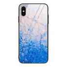 For iPhone X Marble Pattern Glass Protective Case(DL07) - 1