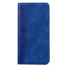 For iPhone 6 Business Stitching Horizontal Flip Leather Case with Double Folding & Bracket & Card Slots & Photo Frame & Wallet(Sapphire Blue) - 2