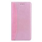 For iPhone 6 Business Stitching Horizontal Flip Leather Case with Double Folding & Bracket & Card Slots & Photo Frame & Wallet(Rose Gold) - 2