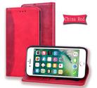For iPhone 7 Plus / 8 Plus Business Stitching Horizontal Flip Leather Case with Double Folding & Bracket & Card Slots & Photo Frame & Wallet(Red) - 1