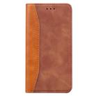 For iPhone 12 mini Business Stitching Horizontal Flip Leather Case with Double Folding & Bracket & Card Slots & Photo Frame & Wallet(Brown) - 2