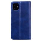 For iPhone 12 / 12 Pro Business Stitching Horizontal Flip Leather Case with Double Folding & Bracket & Card Slots & Photo Frame & Wallet(Sapphire Blue) - 3