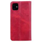 For iPhone 12 / 12 Pro Business Stitching Horizontal Flip Leather Case with Double Folding & Bracket & Card Slots & Photo Frame & Wallet(Red) - 3