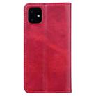 For iPhone 12 Pro Max Business Stitching Horizontal Flip Leather Case with Double Folding & Bracket & Card Slots & Photo Frame & Wallet(Red) - 3