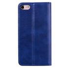 For iPhone 7 / 8 / SE(2020) Business Stitching Horizontal Flip Leather Case with Double Folding & Bracket & Card Slots & Photo Frame & Wallet(Sapphire Blue) - 2
