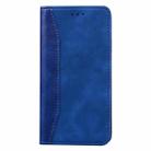 For iPhone XS Business Stitching Horizontal Flip Leather Case with Double Folding & Bracket & Card Slots & Photo Frame & Wallet(Sapphire Blue) - 2