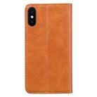 For iPhone XS Max Business Stitching Horizontal Flip Leather Case with Double Folding & Bracket & Card Slots & Photo Frame & Wallet(Brown) - 3