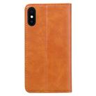 For iPhone XR Business Stitching Horizontal Flip Leather Case with Double Folding & Bracket & Card Slots & Photo Frame & Wallet(Brown) - 3