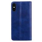 For iPhone XR Business Stitching Horizontal Flip Leather Case with Double Folding & Bracket & Card Slots & Photo Frame & Wallet(Sapphire Blue) - 2