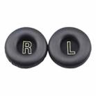For Meizu HD50 1 Pair Protein Leather Snap-on Type Earphone Covers(Black) - 1