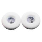 For Meizu HD50 1 Pair Protein Leather Snap-on Type Earphone Covers(White) - 1