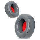 For Motorola Moto Pulse Escape 2pcs Protein Leather Snap-on Type Earphone Covers(Titanium Gray) - 2