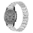 For Fossil Q Machine Hybrid Watch 22mm xDfind Diamond Jewelry Stainless Steel Watch Band(Silver) - 1