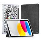For iPad 10th Gen 10.9 2022 DUX DUCIS Unid Series Painted PU+TPU Smart Sleeping Tablet Leather Case(Black) - 1