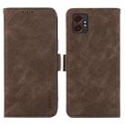 For Samsung Galaxy XCover7 Pro ABEEL Frosted Magnetic RFID Leather Phone Case(Brown) - 1