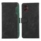 For Samsung Galaxy XCover7 Pro ABEEL Color Block Magnetic RFID Leather Phone Case(Black-Green) - 1