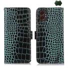 For Samsung Galaxy XCover7 Pro Crocodile Top Layer Cowhide Leather Phone Case(Green) - 1