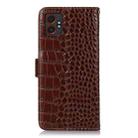For Samsung Galaxy XCover7 Pro Crocodile Top Layer Cowhide Leather Phone Case(Brown) - 3