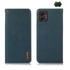 For Samsung Galaxy XCover7 Pro KHAZNEH Nappa Top Layer Cowhide Leather Phone Case(Green) - 1