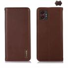 For Samsung Galaxy XCover7 Pro KHAZNEH Nappa Top Layer Cowhide Leather Phone Case(Brown) - 1