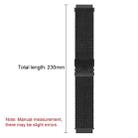 20mm xDfind Milanese Parachute Buckle Stainless Steel Raised Fine Mesh Watch Band(Black) - 2