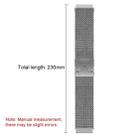 22mm xDfind Milanese Parachute Buckle Stainless Steel Raised Fine Mesh Watch Band(Silver) - 2