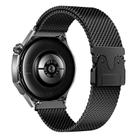 22mm xDfind Milanese Parachute Buckle Stainless Steel Raised Fine Mesh Watch Band(Black) - 1