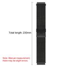 22mm xDfind Milanese Parachute Buckle Stainless Steel Raised Fine Mesh Watch Band(Black) - 2