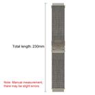 22mm xDfind Milanese Parachute Buckle Stainless Steel Raised Fine Mesh Watch Band(Titanium) - 2
