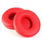 1 Pair Protein Leather Replacement Earpads For Beats Solo3 / Solo2(Red) - 2