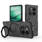 For Redmi Note 14 Pro 5G J-20 Solid Color MagSafe Magnetic TPU+PC Phone Case(Black) - 1