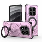 For Redmi Note 14 Pro+ 5G Global J-20 Solid Color MagSafe Magnetic TPU+PC Phone Case(Pink) - 1