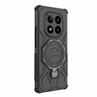 For Redmi Note 14 Pro+ 5G Global J-20 Solid Color MagSafe Magnetic TPU+PC Phone Case(Black) - 3