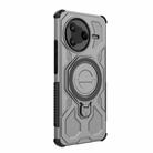 For Redmi K80 J-20 Solid Color MagSafe Magnetic TPU+PC Phone Case(Grey) - 3