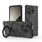 For Redmi K80 Pro 5G J-20 Solid Color MagSafe Magnetic TPU+PC Phone Case(Black) - 1