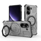 For Redmi Turbo 4 5G J-20 Solid Color MagSafe Magnetic TPU+PC Phone Case(Grey) - 1