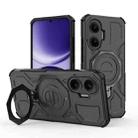 For Redmi Turbo 4 Pro 5G J-20 Solid Color MagSafe Magnetic TPU+PC Phone Case(Black) - 1