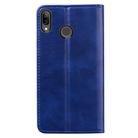 For Huawei P20 Lite / Nova 3e Business Stitching Horizontal Flip Leather Case with Double Folding & Bracket & Card Slots & Photo Frame & Wallet(Sapphire Blue) - 3