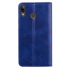 For Huawei P20 Lite / Nova 3e Business Stitching Horizontal Flip Leather Case with Double Folding & Bracket & Card Slots & Photo Frame & Wallet(Sapphire Blue) - 3