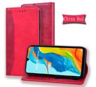 For Huawei P30 Lite Business Stitching Horizontal Flip Leather Case with Double Folding & Bracket & Card Slots & Photo Frame & Wallet(Red) - 1