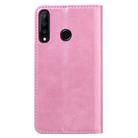 For Huawei P30 Lite Business Stitching Horizontal Flip Leather Case with Double Folding & Bracket & Card Slots & Photo Frame & Wallet(Rose Gold) - 3