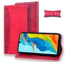 For Huawei Nova 4e Business Stitching Horizontal Flip Leather Case with Double Folding & Bracket & Card Slots & Photo Frame & Wallet(Red) - 1