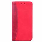 For Huawei Nova 4e Business Stitching Horizontal Flip Leather Case with Double Folding & Bracket & Card Slots & Photo Frame & Wallet(Red) - 2