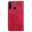 For Huawei Nova 4e Business Stitching Horizontal Flip Leather Case with Double Folding & Bracket & Card Slots & Photo Frame & Wallet(Red) - 3